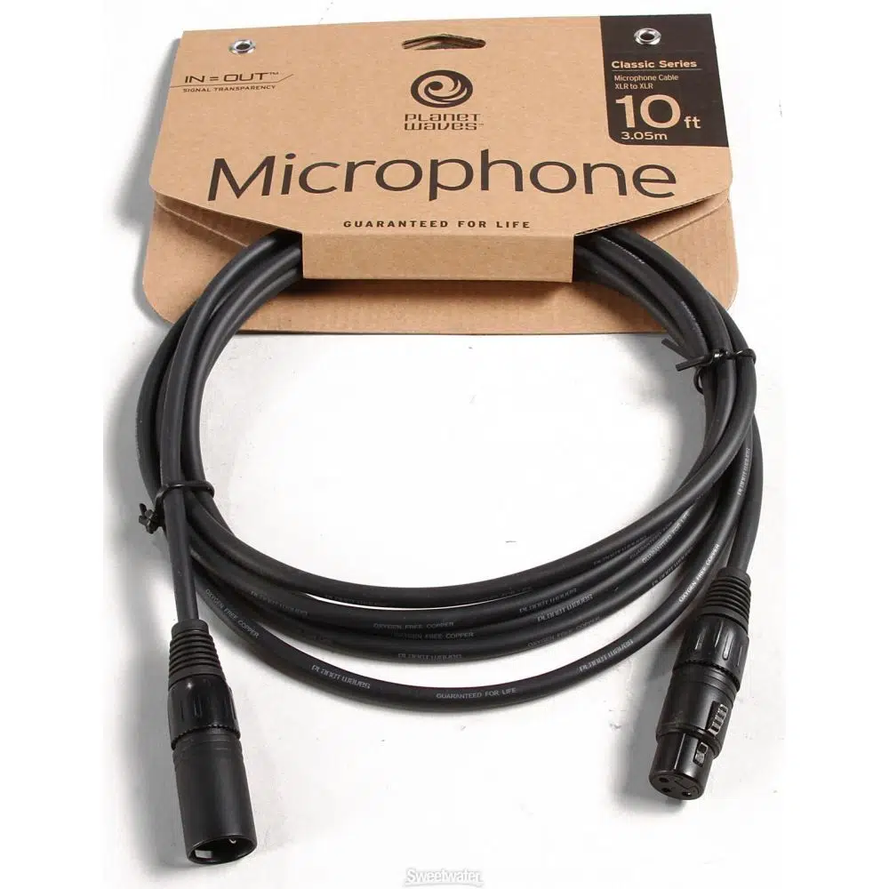 Planet Waves PWCMIC10 Mikrofon Kablo 10 Inch Classic Series XLR Ml To XLR Fm Planet Waves PWCMIC10 Mikrofon Kablo 10 Inch Classic Series XLR Ml To XLR Fm
