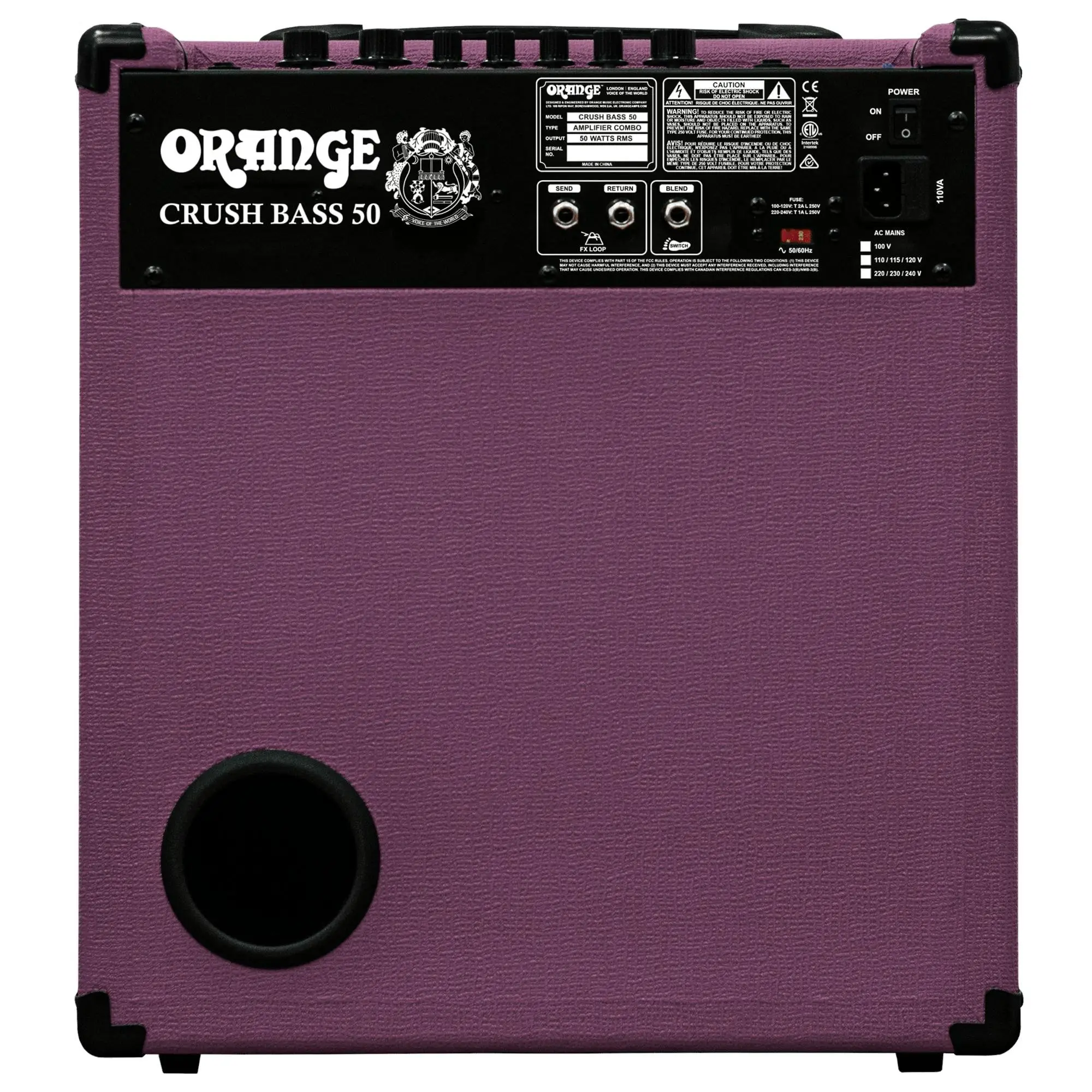 Orange Limited Edition Glenn Hughes Crush Bass 50 Combo Amfi (Mor) Orange Limited Edition Glenn Hughes Crush Bass 50 Combo Amfi (Mor)