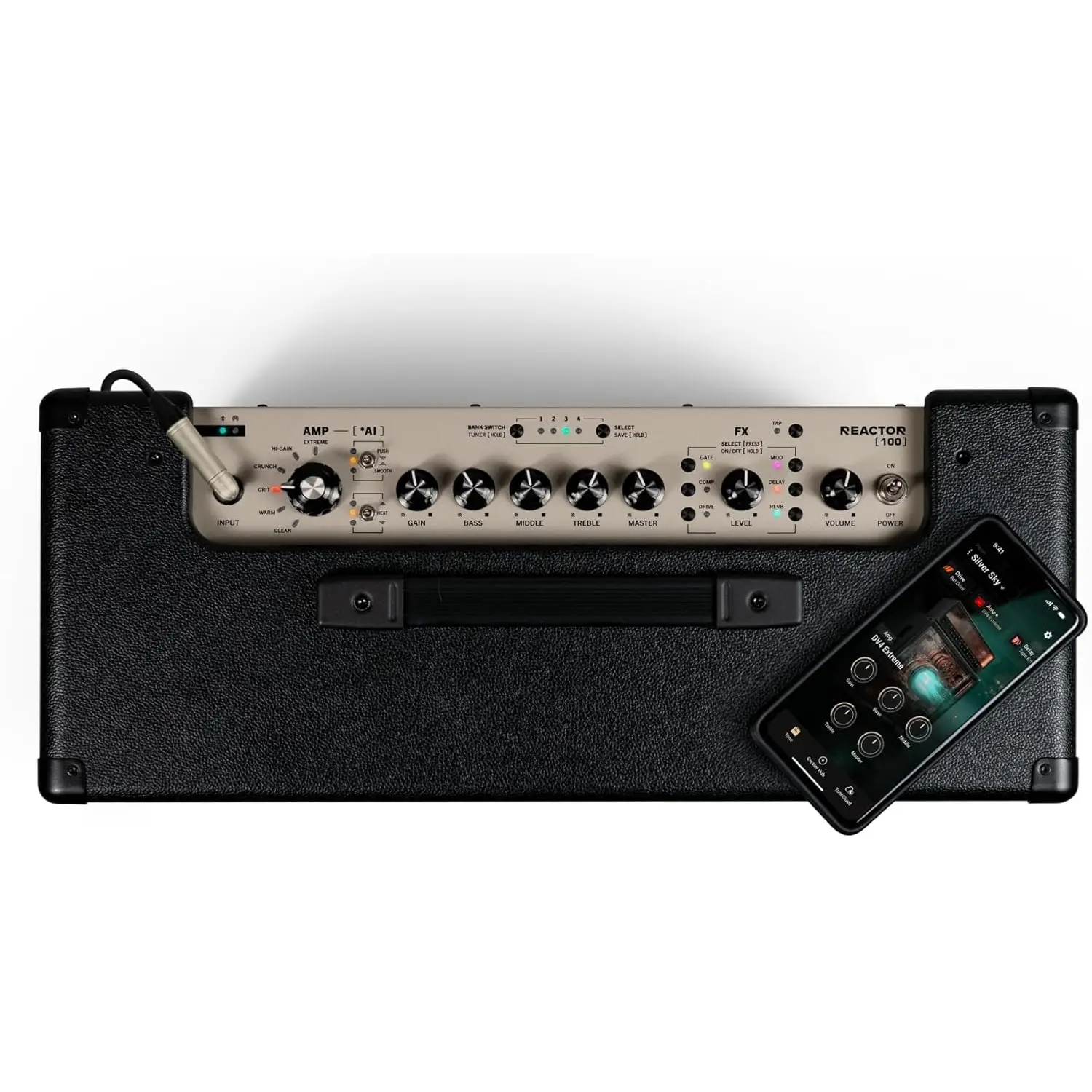 Positive Grid Reactor 100W 1x12" Yapay Zekâ Destekli Gitar Amfisi (Siyah) Positive Grid Reactor 100W 1x12" Yapay Zekâ Destekli Gitar Amfisi (Siyah)