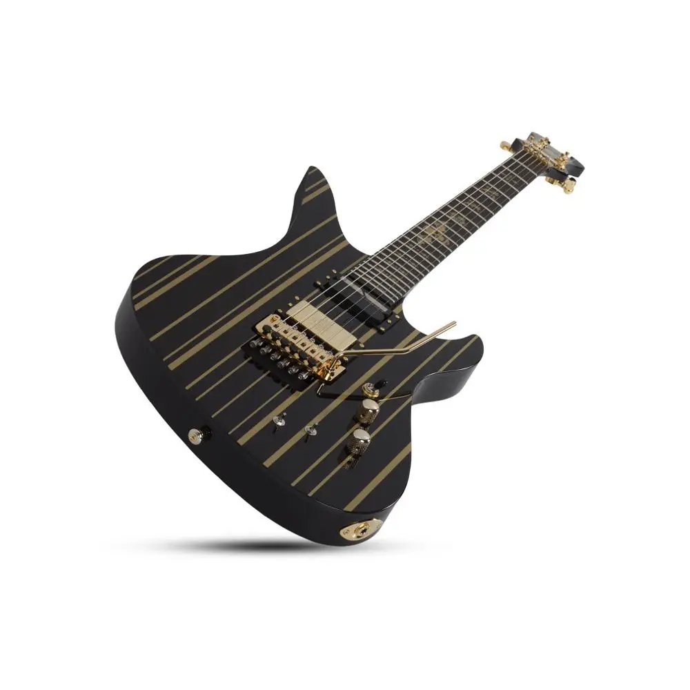 Schecter Synyster Custom FR Elektro Gitar (Gloss Black & Gold Stripes) Schecter Synyster Custom FR Elektro Gitar (Gloss Black & Gold Stripes)