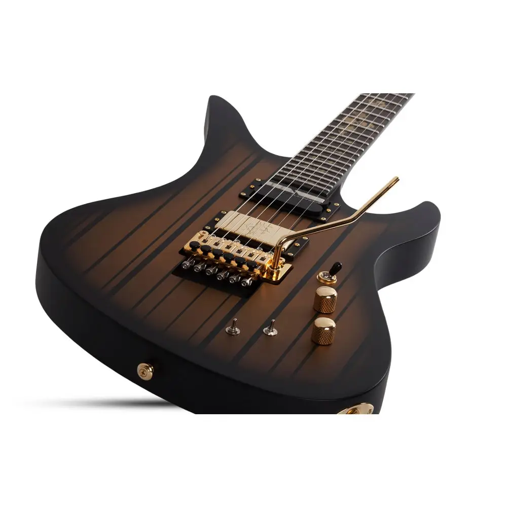 Schecter Synyster Custom FR Elektro Gitar (Gloss Black & Gold Stripes) Schecter Synyster Custom FR Elektro Gitar (Gloss Black & Gold Stripes)