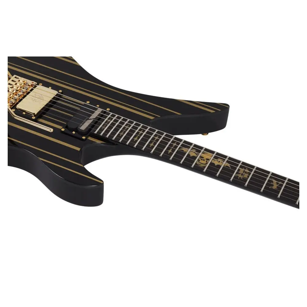 Schecter Synyster Custom FR Elektro Gitar (Gloss Black & Gold Stripes) Schecter Synyster Custom FR Elektro Gitar (Gloss Black & Gold Stripes)