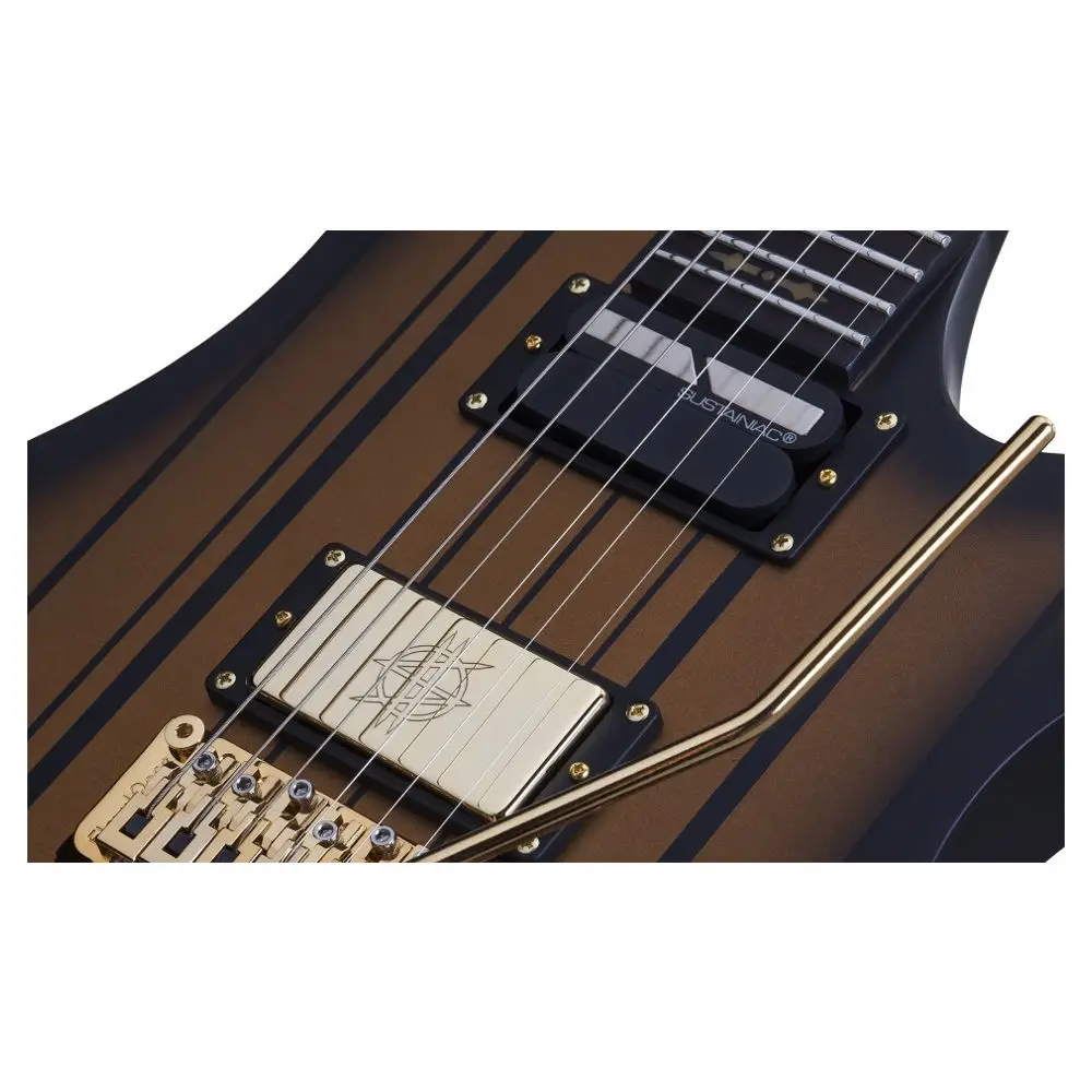 Schecter Synyster Custom FR Elektro Gitar (Satin Gold Burst) Schecter Synyster Custom FR Elektro Gitar (Satin Gold Burst)