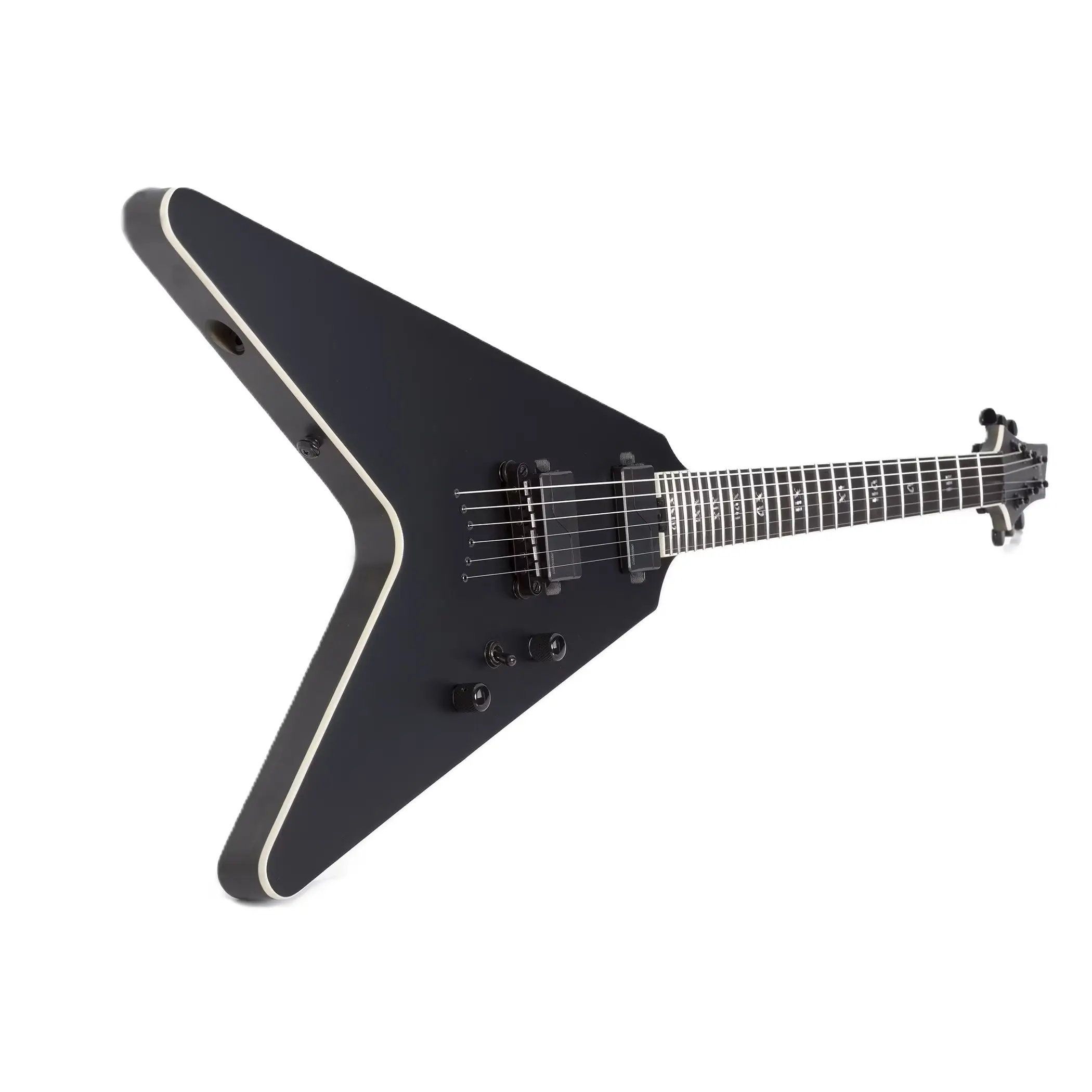 Schecter V-1 SLS Elite Evil Twin Elektro Gitar (Mat Siyah) Schecter V-1 SLS Elite Evil Twin Elektro Gitar (Mat Siyah)