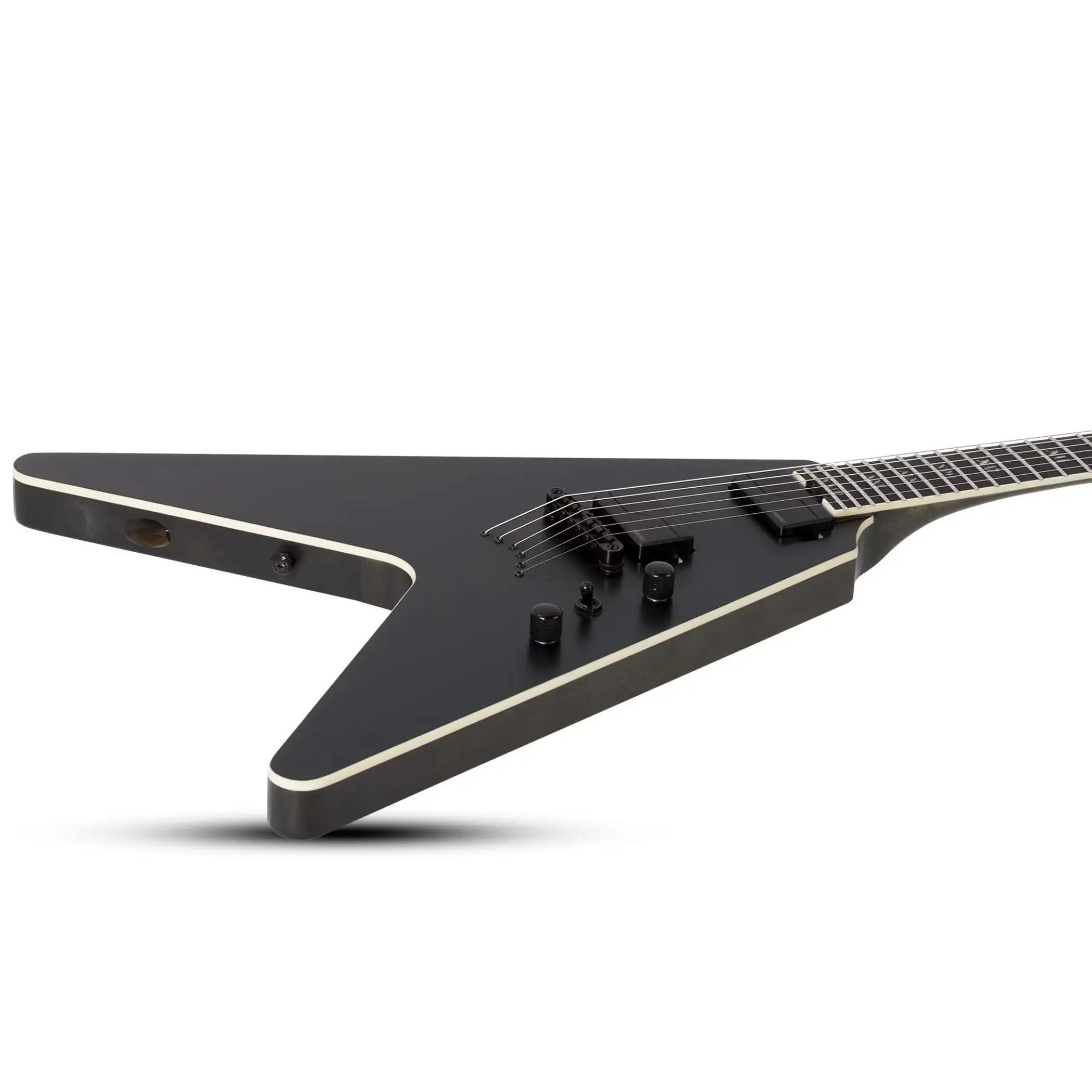 Schecter V-1 SLS Elite Evil Twin Elektro Gitar (Mat Siyah) Schecter V-1 SLS Elite Evil Twin Elektro Gitar (Mat Siyah)