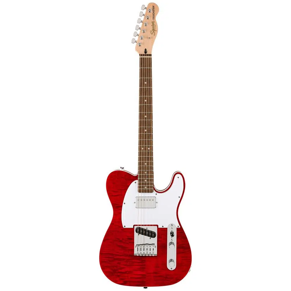 Squier Affinity Telecaster FMT SH Laurel Klavye WPG Crimson Red Transparent Elektro Gitar