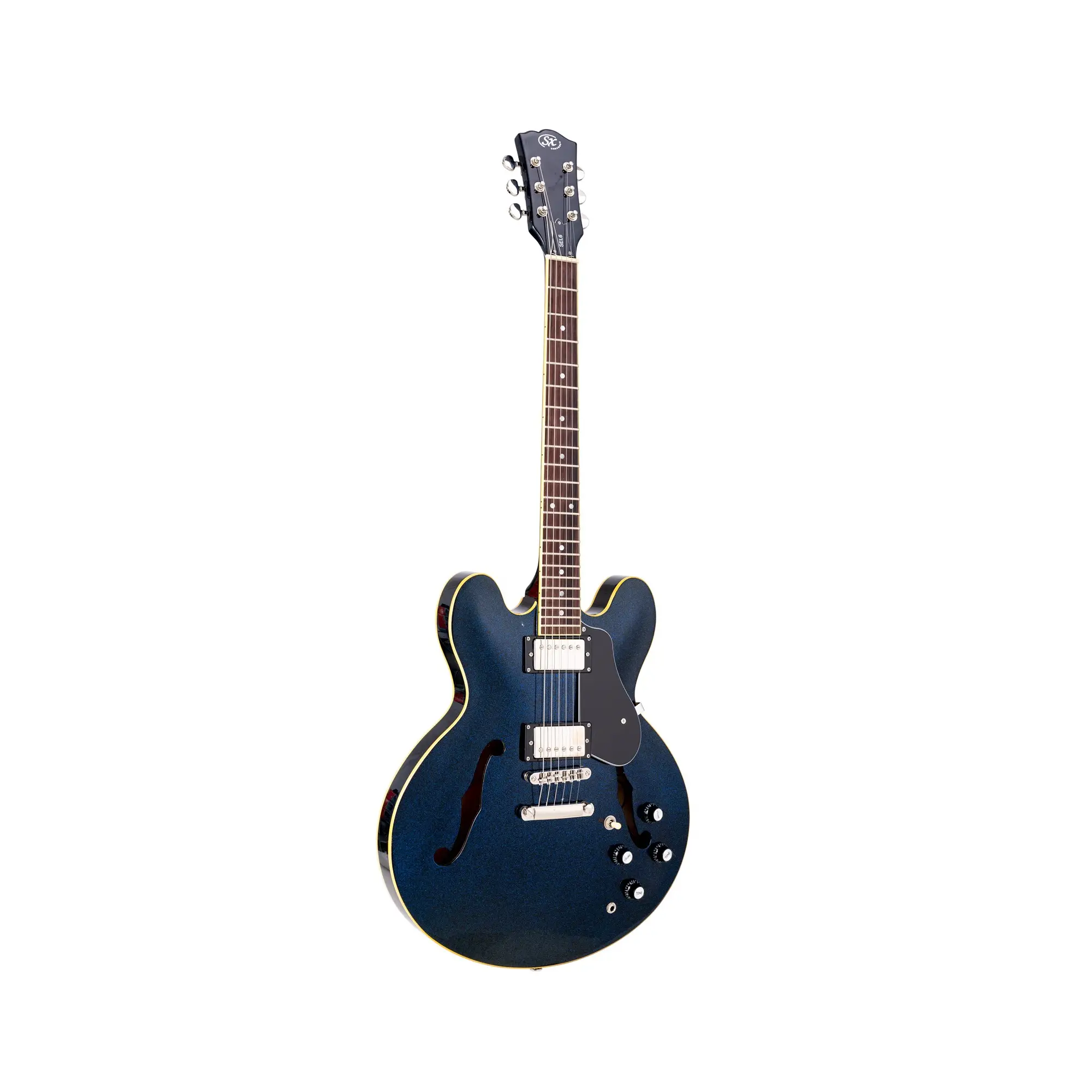 SX SEL6GBU Semi Hollow Elektro Gitar (Glitter Blue) SX SEL6GBU Semi Hollow Elektro Gitar (Glitter Blue)