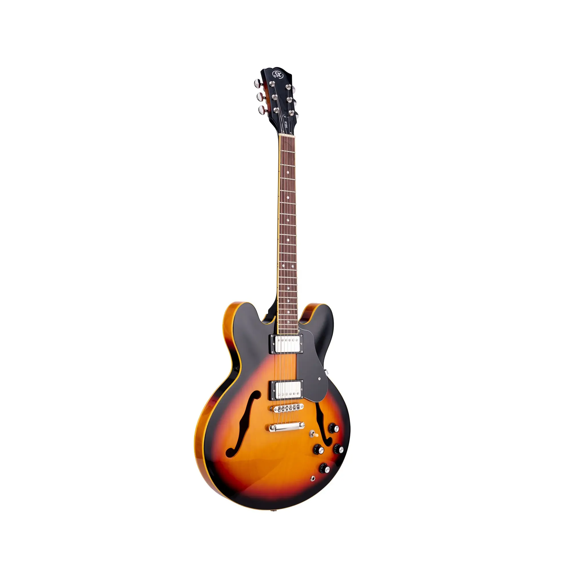 SX SEL6VS Semi Hollow Elektro Gitar (Vintage Sunburst) SX SEL6VS Semi Hollow Elektro Gitar (Vintage Sunburst)