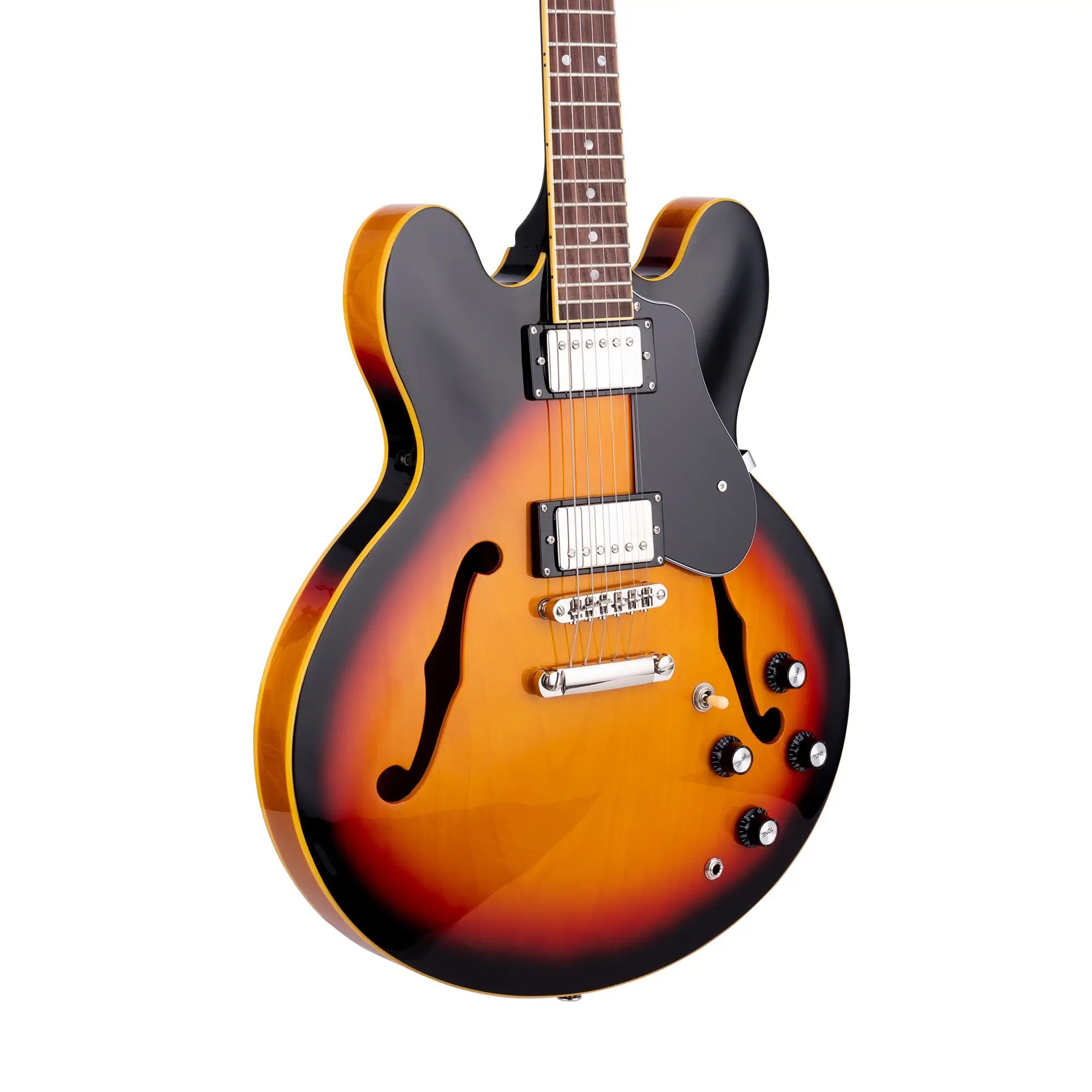 SX SEL6VS Semi Hollow Elektro Gitar (Vintage Sunburst) SX SEL6VS Semi Hollow Elektro Gitar (Vintage Sunburst)
