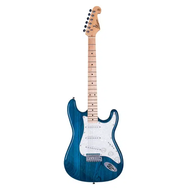 SX Stratocaster Elektro Gitar (Trans Blue) SX Stratocaster Elektro Gitar (Trans Blue)