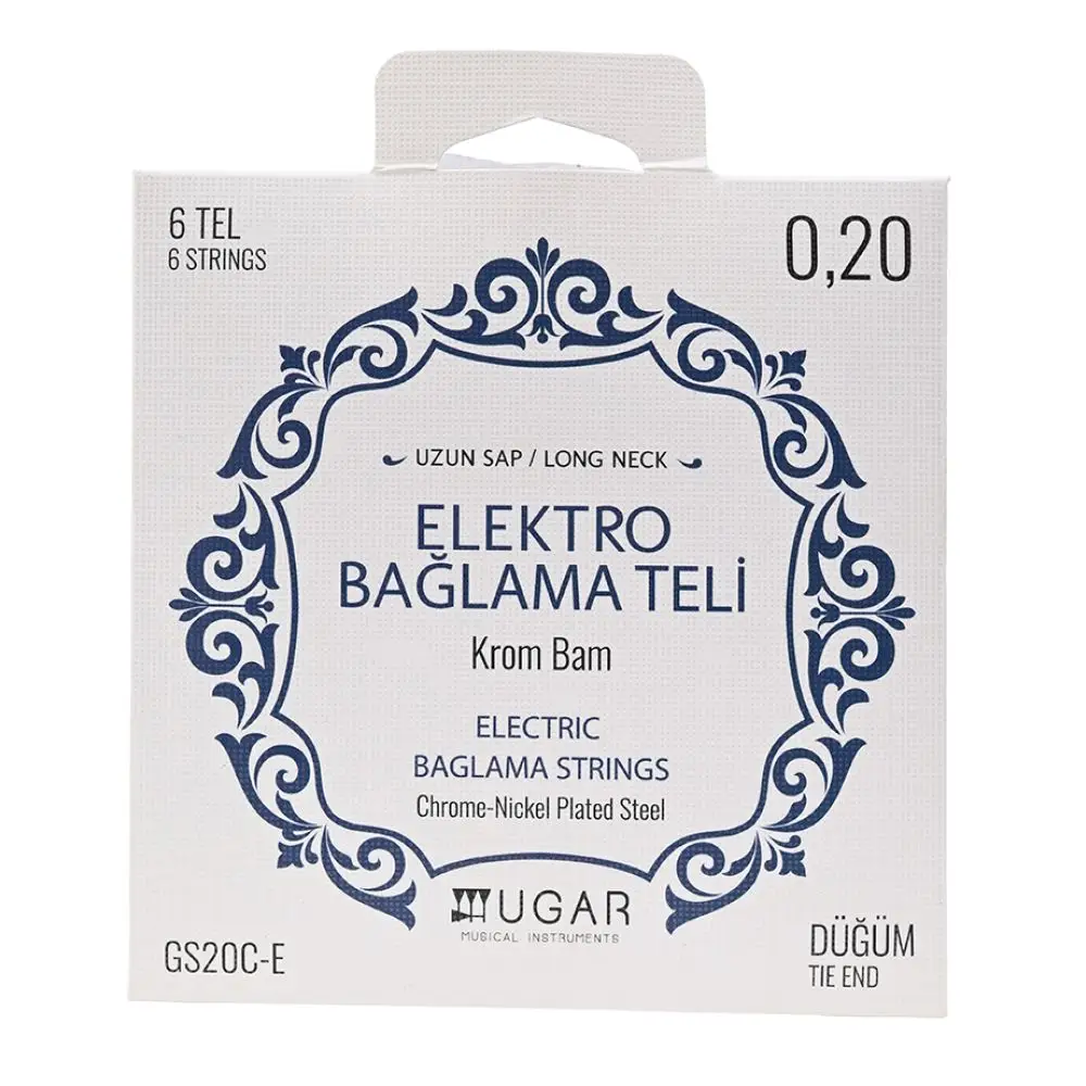 Ugar GS20C-E 0.20 Krom Bam Uzun Sap Elektro Bağlama Teli (6 Tel)