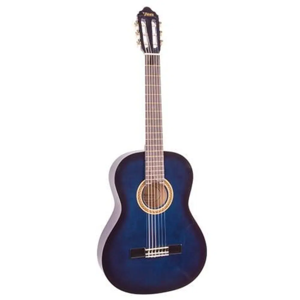 Valencia Vc102tbus Klasik Gitar 1/2 Mavi Sunburst Sap Çelikli Valencia Vc102tbus Klasik Gitar 1/2 Mavi Sunburst Sap Çelikli