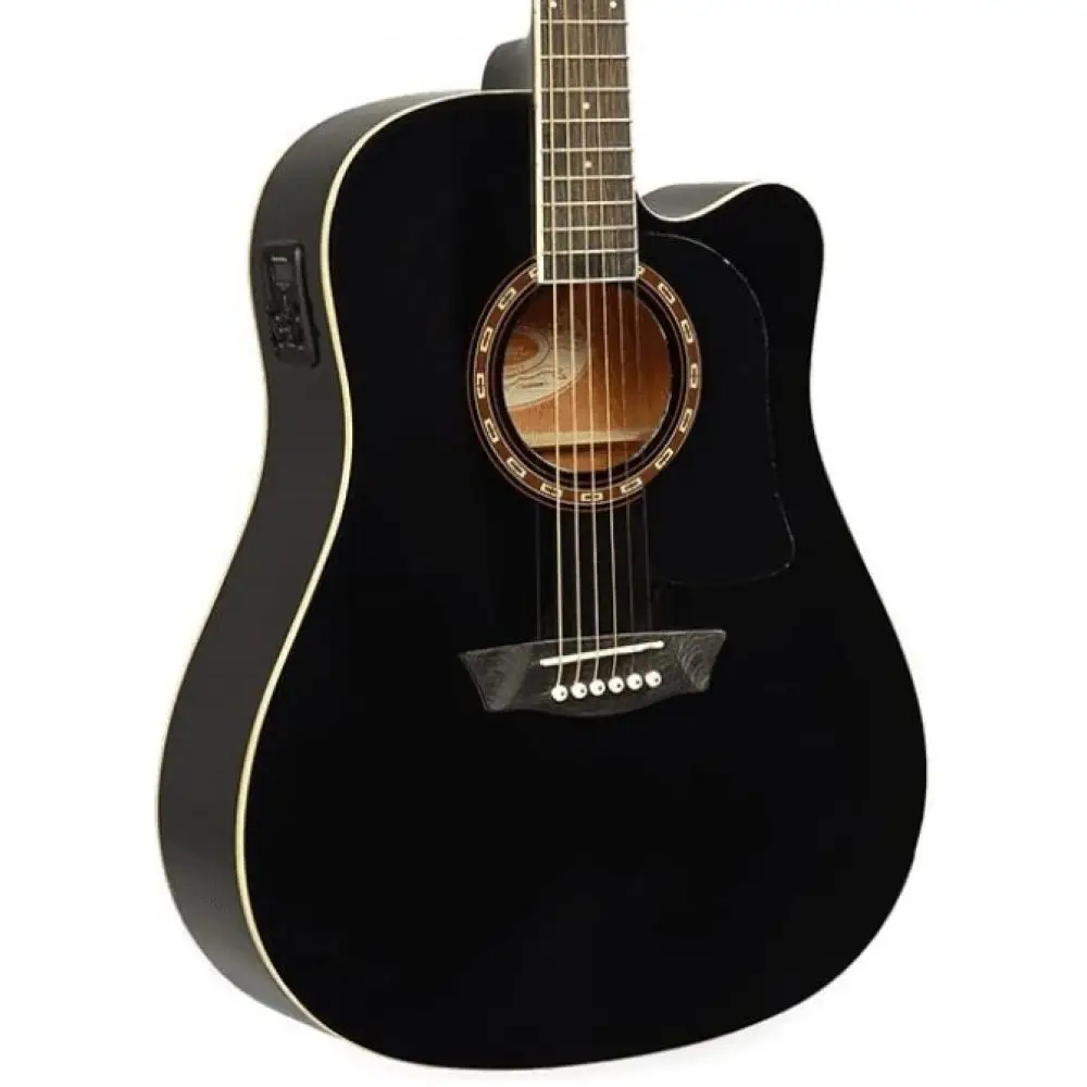 Washburn AD5CEB Apprentice 5 Serisi Siyah Elektro Akustik Gitar