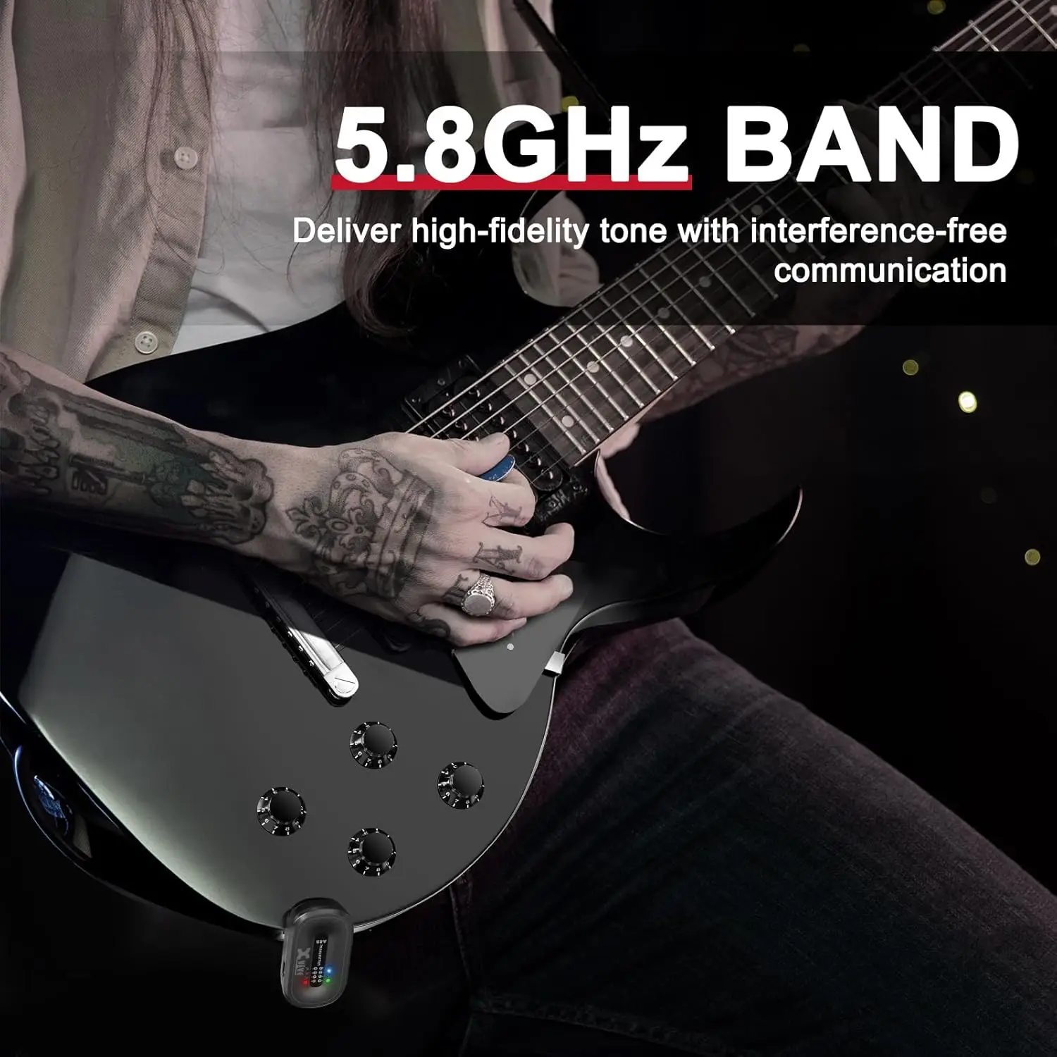 Xvive XV-AC58 5.8GHZ Şarj Edilebilir Kablosuz Gitar Bağlantı Sistemi Xvive XV-AC58 5.8GHZ Şarj Edilebilir Kablosuz Gitar Bağlantı Sistemi