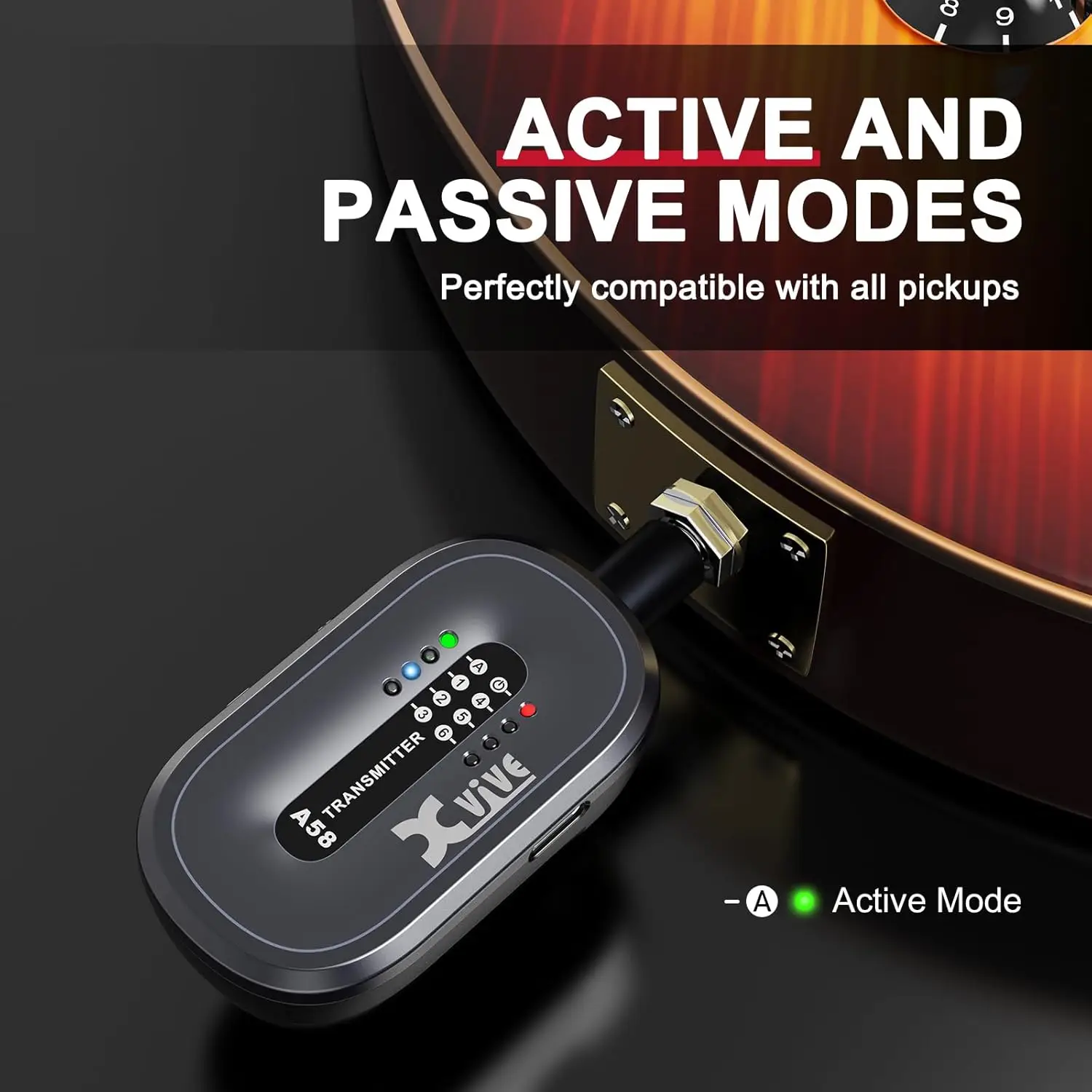 Xvive XV-AC58 5.8GHZ Şarj Edilebilir Kablosuz Gitar Bağlantı Sistemi Xvive XV-AC58 5.8GHZ Şarj Edilebilir Kablosuz Gitar Bağlantı Sistemi