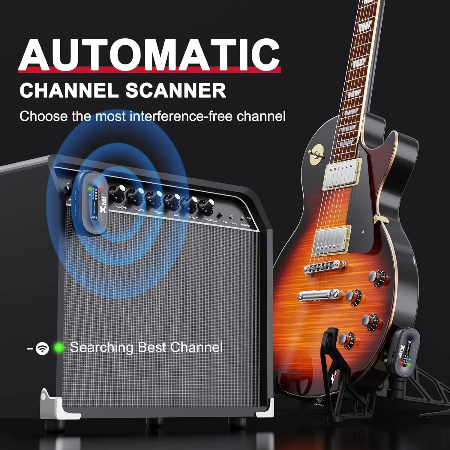 Xvive XV-AC58 5.8GHZ Şarj Edilebilir Kablosuz Gitar Bağlantı Sistemi Xvive XV-AC58 5.8GHZ Şarj Edilebilir Kablosuz Gitar Bağlantı Sistemi