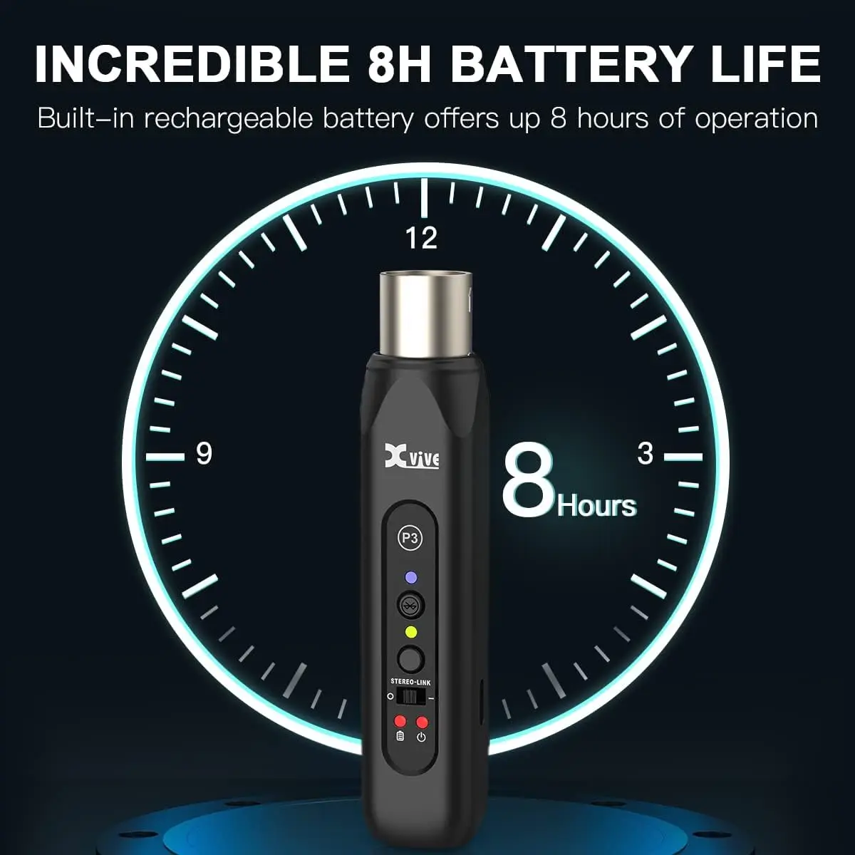 Xvive XV-P3D XLR Bağlantılı Stereo için Çift Bluetooth Adaptörü Xvive XV-P3D XLR Bağlantılı Stereo için Çift Bluetooth Adaptörü