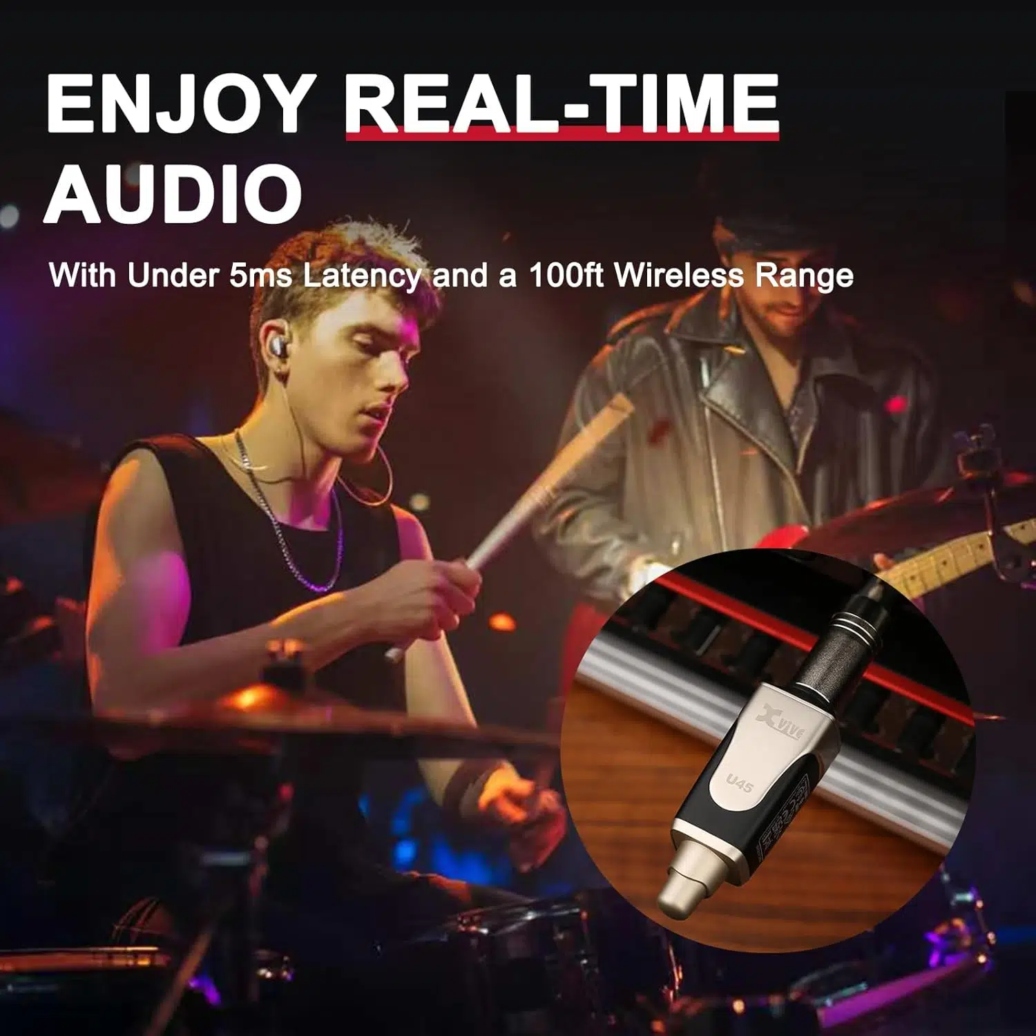 Xvive XV-U45R Kablosuz In-Ear Monitor Sistemi için Sadece Alıcı Xvive XV-U45R Kablosuz In-Ear Monitor Sistemi için Sadece Alıcı