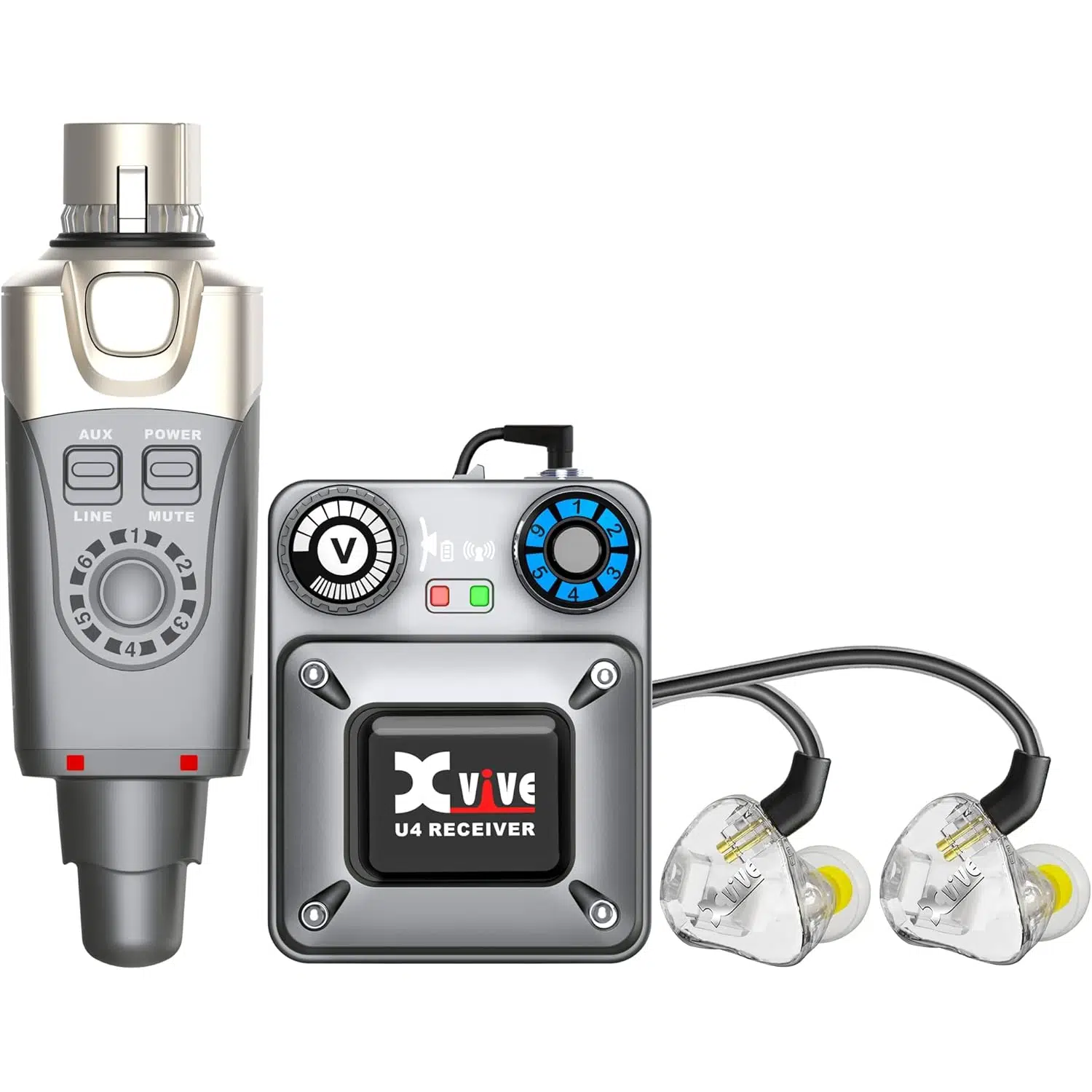 Xvive XV-U4T9 U4 Kablosuz In-ear Monitör Sistemi + T9 Monitör Kulaklık Seti