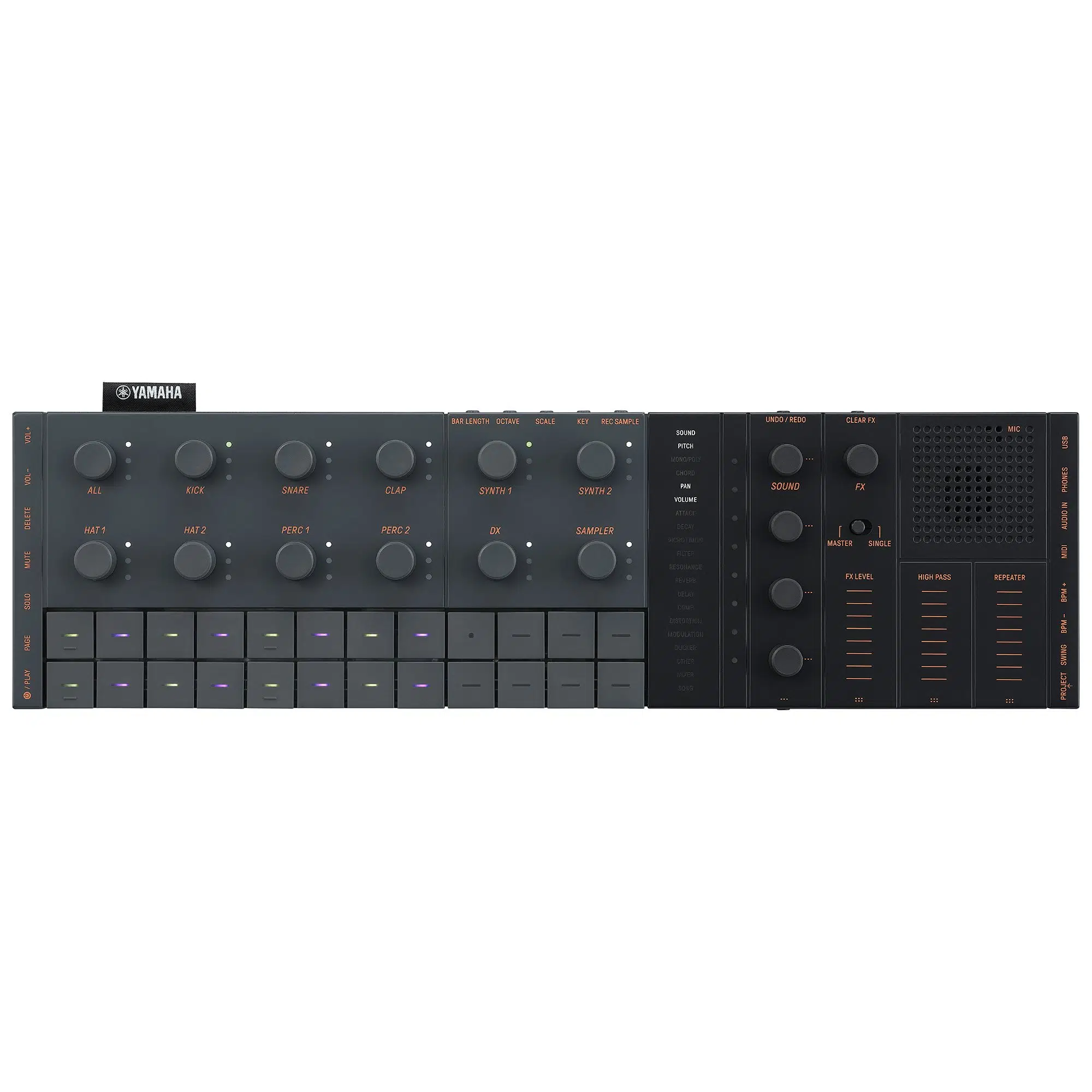 Yamaha Seqtrak Mobile Music Idea Station Synthesizer (Black & Grey)