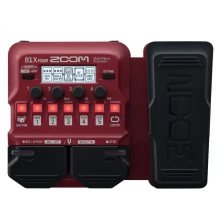 Zoom B1x FOUR Expression Pedallı Bass Multi-Efekt Prosesörü Zoom B1x FOUR Expression Pedallı Bass Multi-Efekt Prosesörü